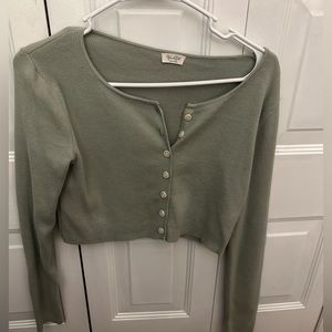 John galt brandy Melville cropped light/sage green sweater